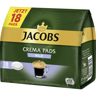 Jacobs Kaffeepads mild 18ST 118G 