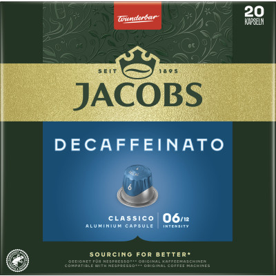 Jacobs Decaffeinato Kaffeekapseln 20ST 104G 