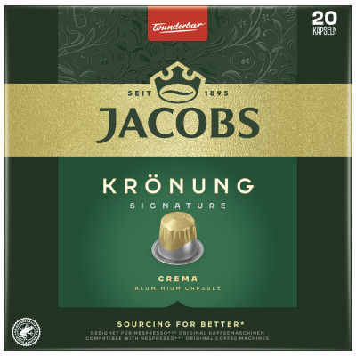 Jacobs Krönung Crema Kaffeekapseln 20ST 104G 
