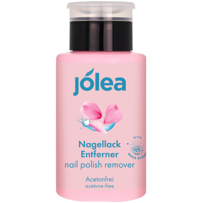 Jolea Nagellackentferner acetonfrei mit Tellerpumpe Rosen Duft 200ML 