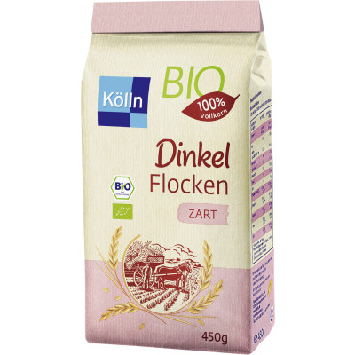 Kölln Bio Dinkelkorn Flocken zart 450G 