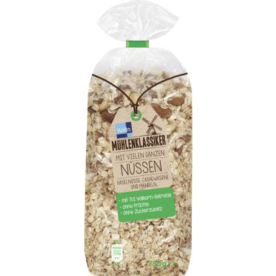 Kölln Mühlenklassiker mit vielen ganzen Nüssen 750G 