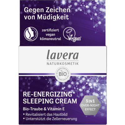 lavera Naturkosmetik Re-Energizing Sleeping Cream 50ML - Abverkauf 