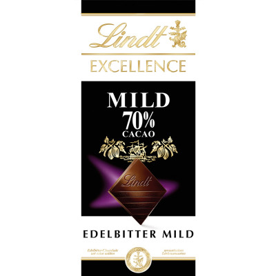 Lindt Excellence Schokolade Edelbitter mild 70% Cacao 100g