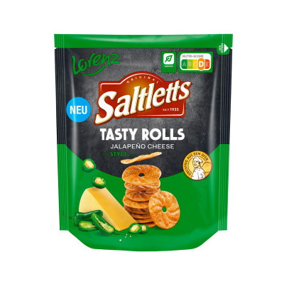 Lorenz Saltletts Tasty Rolls Jalapeno Cheese Style 130G 