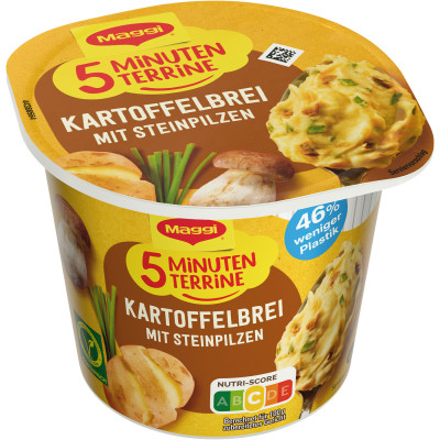 Maggi 5 Minuten Terrine Kartoffelbrei mit Steinpilzen 43G 