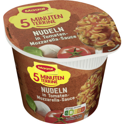 Maggi 5 Minuten Terrine Nudeln in Tomaten-Mozzarella-Sauce 55G 