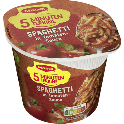 Maggi 5 Minuten Terrine Spaghetti in Tomatensauce 60G 