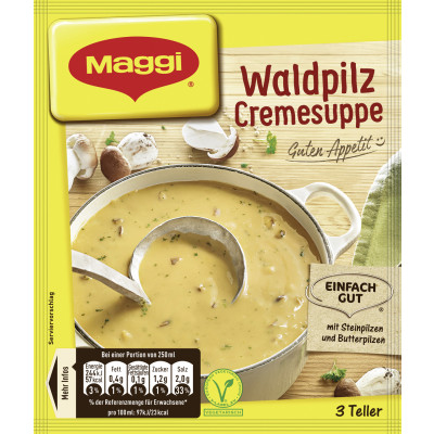 Maggi Guten Appetit! Waldpilz Cremesuppe ergibt 750ML 
