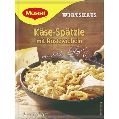 Maggi Wirtshaus Käse-Spätzle mit Röstzwiebeln 119G 