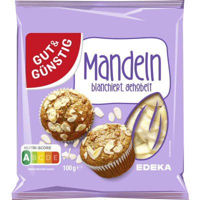 Gut & Günstig Mandeln blanchiert gehobelt 100G 