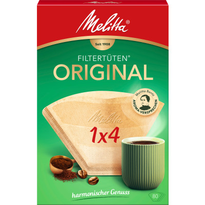 Melitta Aroma Filtertüten naturbraun Gr.1x4 80ST 