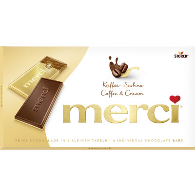 Merci Tafel Kaffee-Sahne 4ST 100G 