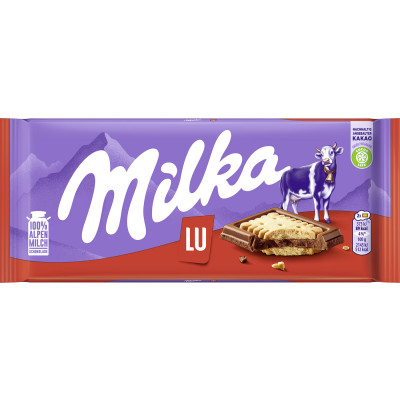 Milka Alpenmilch Schokolade mit LU-Keksen 87G 