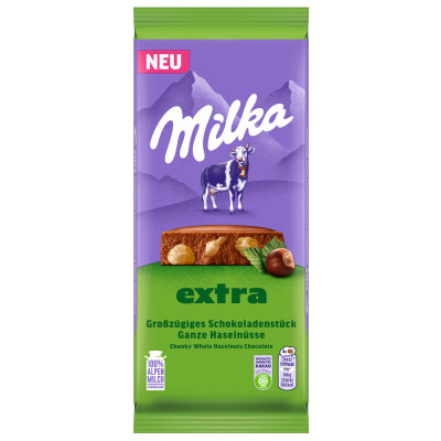 Milka extra Ganze Haselnüsse 190G 