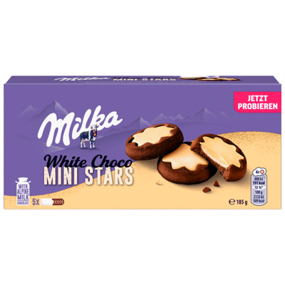 Milka White Choco Mini Stars 5ST 185G 
