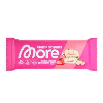 More Satisbite Bar White Strawberry Cream 50G 