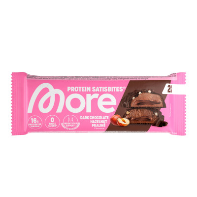 More Satisbites Satisbites Dark Chocolate Hazel Praline 2ST 50G 