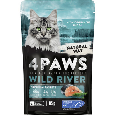4Paws Wild River Wildlachs und Dill 85G 