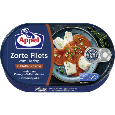 Appel zarte Heringsfilets in Pfeffer-Creme 200G 