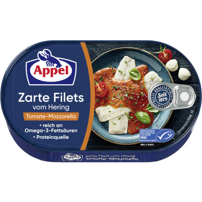 Appel zarte Heringsfilets in Tomate-Mozzarella 200G 