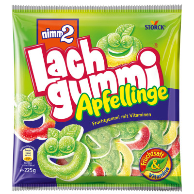 Storck Nimm2 Lachgummi Apfellinge 225G 
