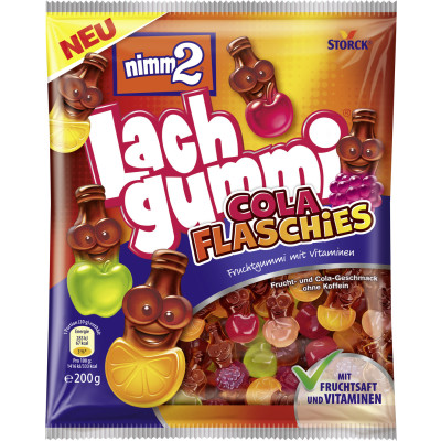 Storck Nimm2 Lachgummi Cola Flaschies 200G 
