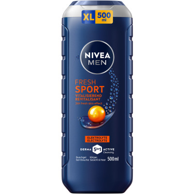 Nivea Men Duschgel 5in1 Fresh Sport vitalisierend Elektrolyte 250ML 