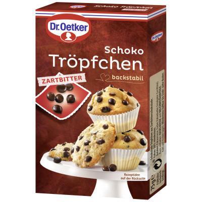 Dr.Oetker Schoko Tröpfchen zartbitter 75G 