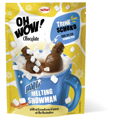 Wawi Oh Wow Mini Melting Snowman Vollmilch Karamell 12ST 120G 