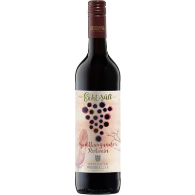 Ortenauer Weinkeller Echt Süß Spätburgunder Rotwein 0,75L 