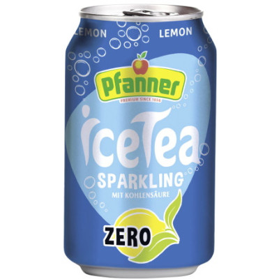 Pfanner Eistee Lemon Sparkling Zero 0,33l