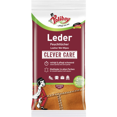 Poliboy Leder Feuchttücher 20ST - Abverkauf 