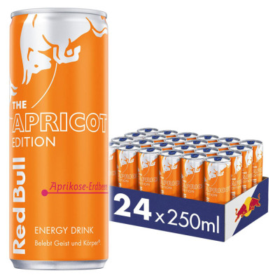 Red Bull Energy Apricot Edition Aprikose-Erdbeere 24x250ml 