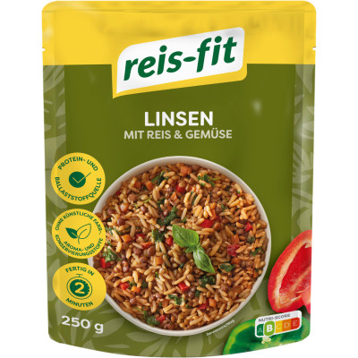 Reis-Fit Linsen mit Reis & Gemüse 250G 