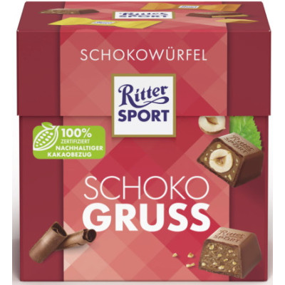 Ritter Sport Schokowürfel Schoko Gruss 22ST 176G 