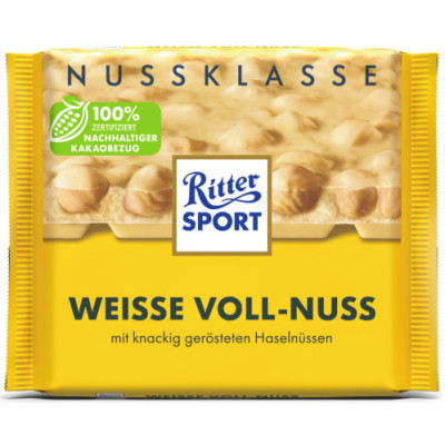 Ritter Sport Nuss Klasse Weisse Voll-Nuss 100G 