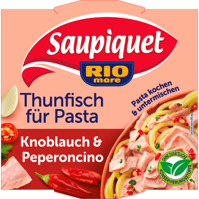 Saupiquet Thunfisch für Pasta Knoblauch & Peperocino 160G 