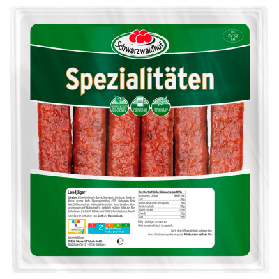 Schwarzwaldhof Landjäger 6 Paar 480G 