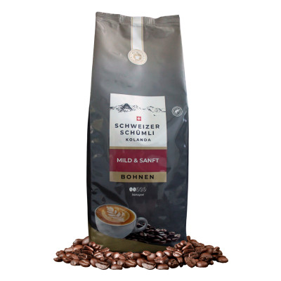 Schweizer Schümli Kolanda Mild & Sanft ganze Bohnen 1KG 