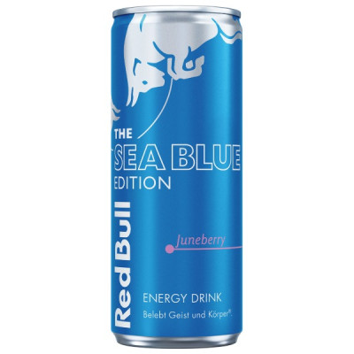 Red Bull Energy Drink Sea Blue Edition Juneberry 250ML Dose - verschmutzt/beschädigt 