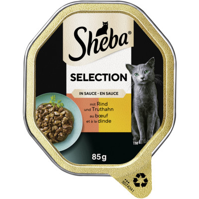 Sheba Selection mit Rind und Truthahn in Sauce 85G 