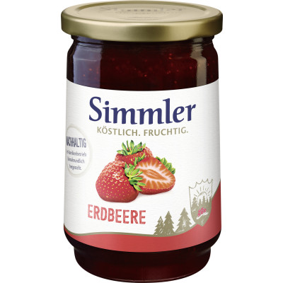 Simmler Konfitüre EXTRA Erdbeere 450G 