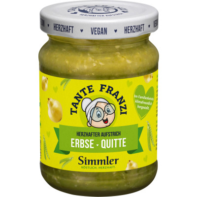 Simmler Tante Franzi Herzhafter Aufstrich Erbse Quitte 180G - MHD 13.05.2026 