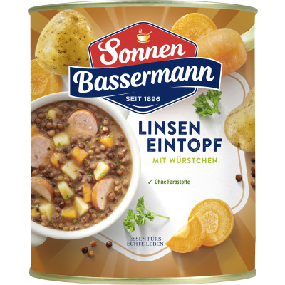 Sonnen Bassermann Linseneintopf mit Würstchen 800G 