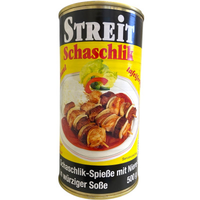 Streit Schaschlik-Spieße mit Niere in würziger Soße 500G 