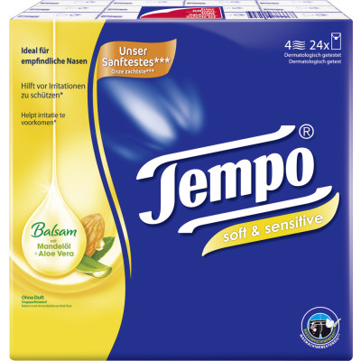 Tempo Plus Soft&Sensitive Taschentücher 24x 9ST 
