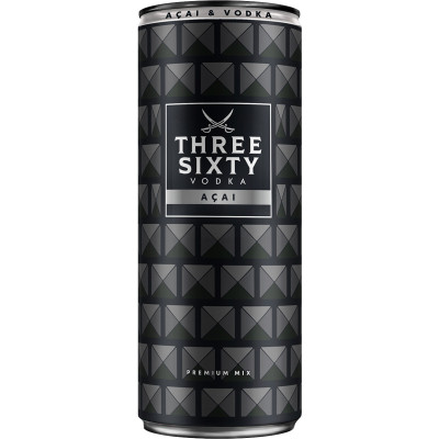 Three Sixty Vodka Acai 0,33L Dose - Abverkauf 