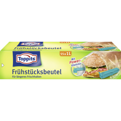 Toppits Frühstücksbeutel 1L 55ST 