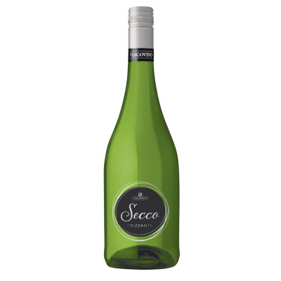 Vescovino Frizzante Secco weiß trocken 0,75L - Etikett verschmutzt/beschädigt 